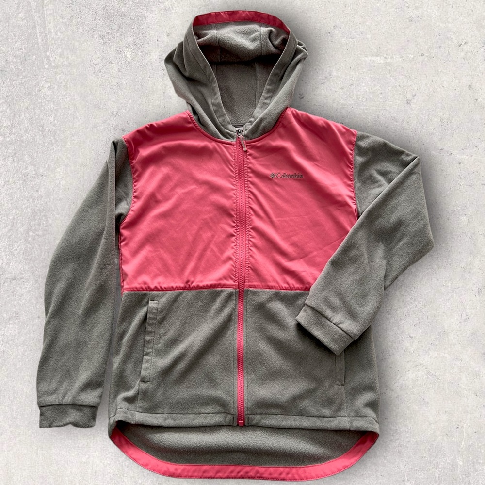 Columbia Jacket Zip up Girls Size L 14-16 Warm Fleece layering in winter Skiing